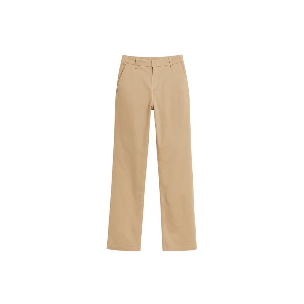 Lee Women’s All Day Pants – Size 10 Medium – Khaki Straight-Leg Stretch Cotton - Picture 2 of 5